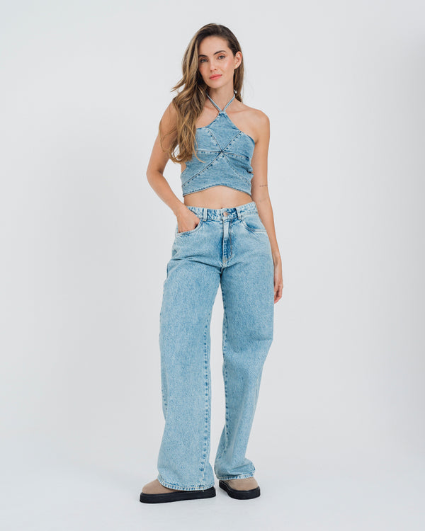 BLUSA AJUSTADA CORTA TIRAS BRISS