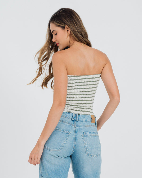 BLUSA AJUSTADA STRAPLESS ZIRO