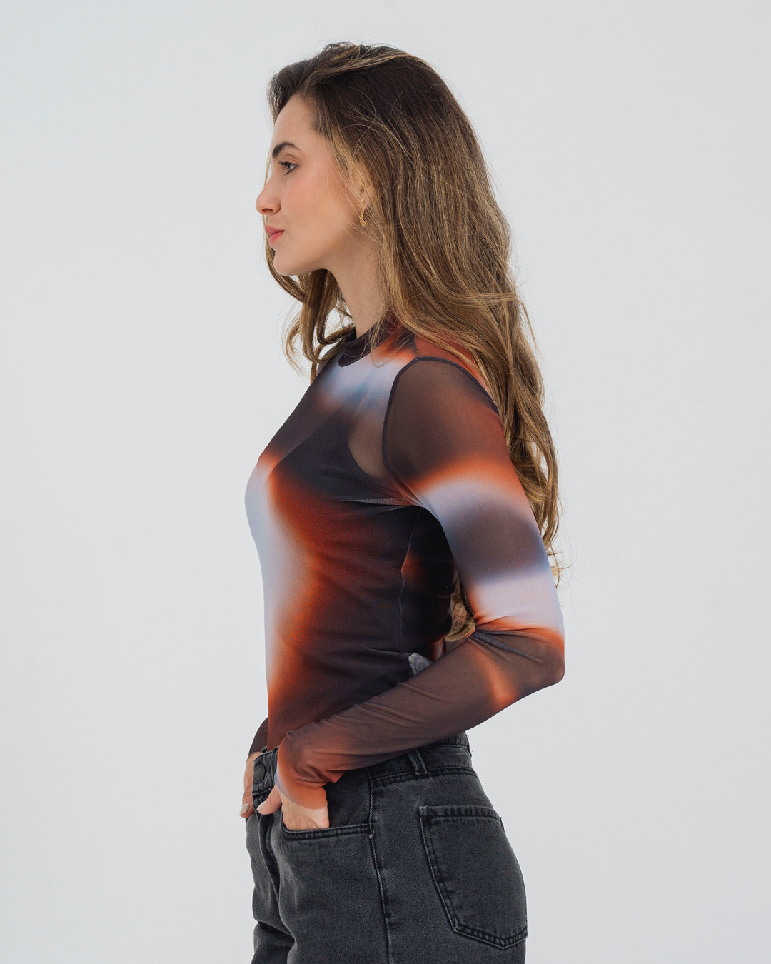 BLUSA AJUSTADA MANGA LARGA OLIV