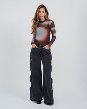 BLUSA AJUSTADA MANGA LARGA OLIV