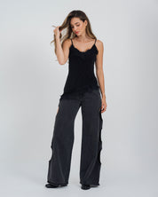 BLUSA SEMI AJUSTADA TIRAS TALY