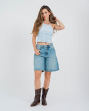 BLUSA AJUSTADA CUELLO HALTER DARINA