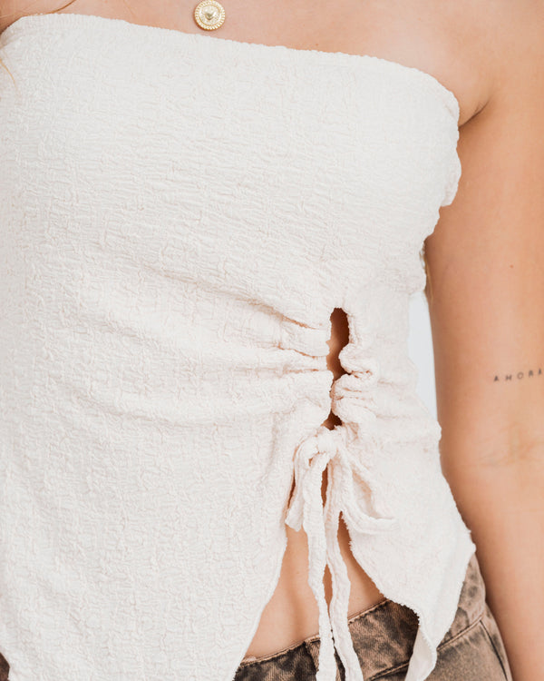 BLUSA AJUSTADA STRAPLESS ZIRA