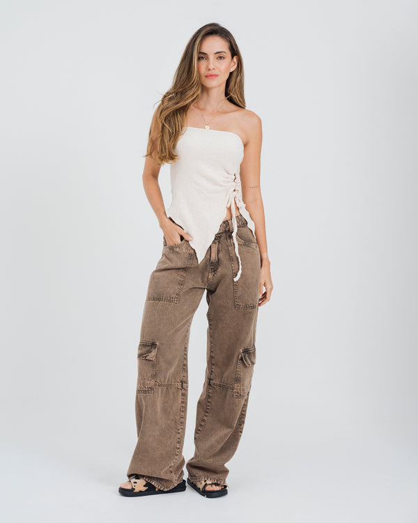 BLUSA AJUSTADA STRAPLESS ZIRA