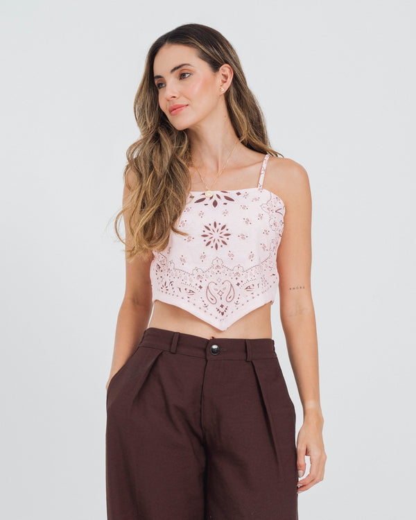 BLUSA SEMI AJUSTADA TIRAS ATRAI
