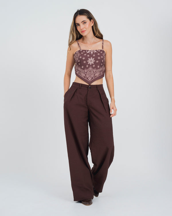 BLUSA SEMI AJUSTADA TIRAS OUSET