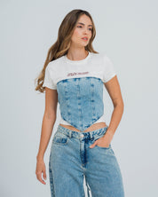 BLUSA AJUSTADA STRAPLESS ELEN