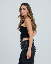 BLUSA AJUSTADA STRAPLESS PERSEO