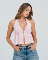 BLUSA SEMI AMPLIA CUELLO HALTER SONIS