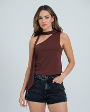 BLUSA AJUSTADA DE UN HOMBRO LESI