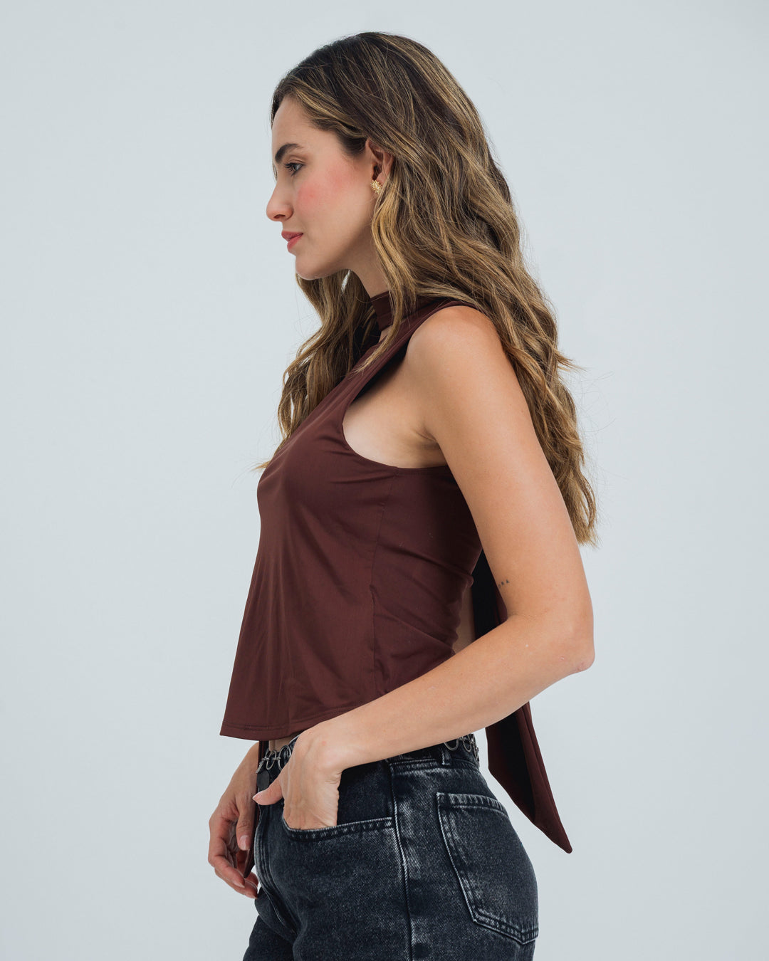 BLUSA AJUSTADA DE UN HOMBRO LESI