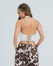 BLUSA AJUSTADA CUELLO HALTER SHIME