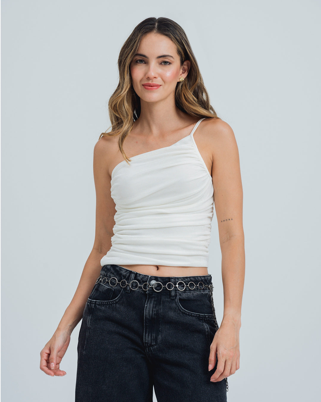 BLUSA AJUSTADA DE UN HOMBRO LETTE