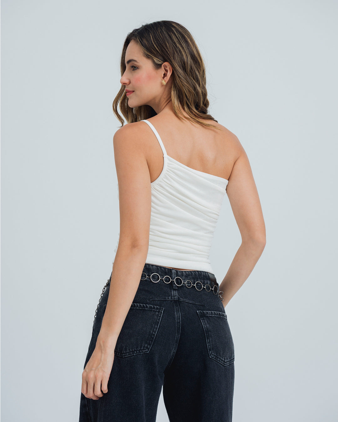 BLUSA AJUSTADA DE UN HOMBRO LETTE