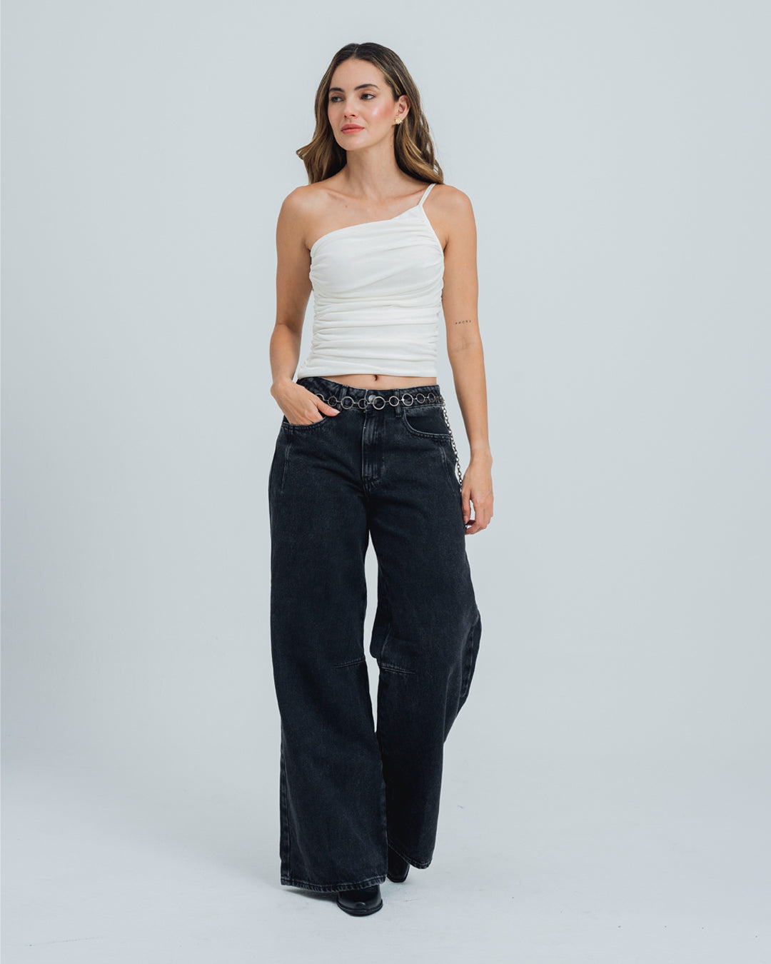 BLUSA AJUSTADA DE UN HOMBRO LETTE