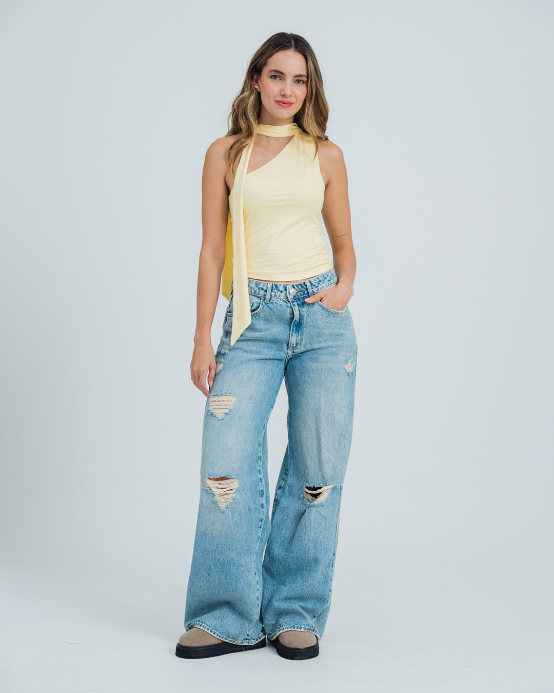 BLUSA AJUSTADA DE UN HOMBRO MAIA