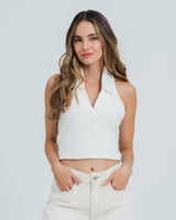 BLUSA AJUSTADA CUELLO HALTER NAYE