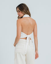 BLUSA AJUSTADA CUELLO HALTER NAYE