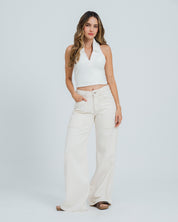 BLUSA AJUSTADA CUELLO HALTER NAYE