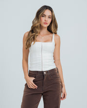 BLUSA AJUSTADA TIRAS ONA