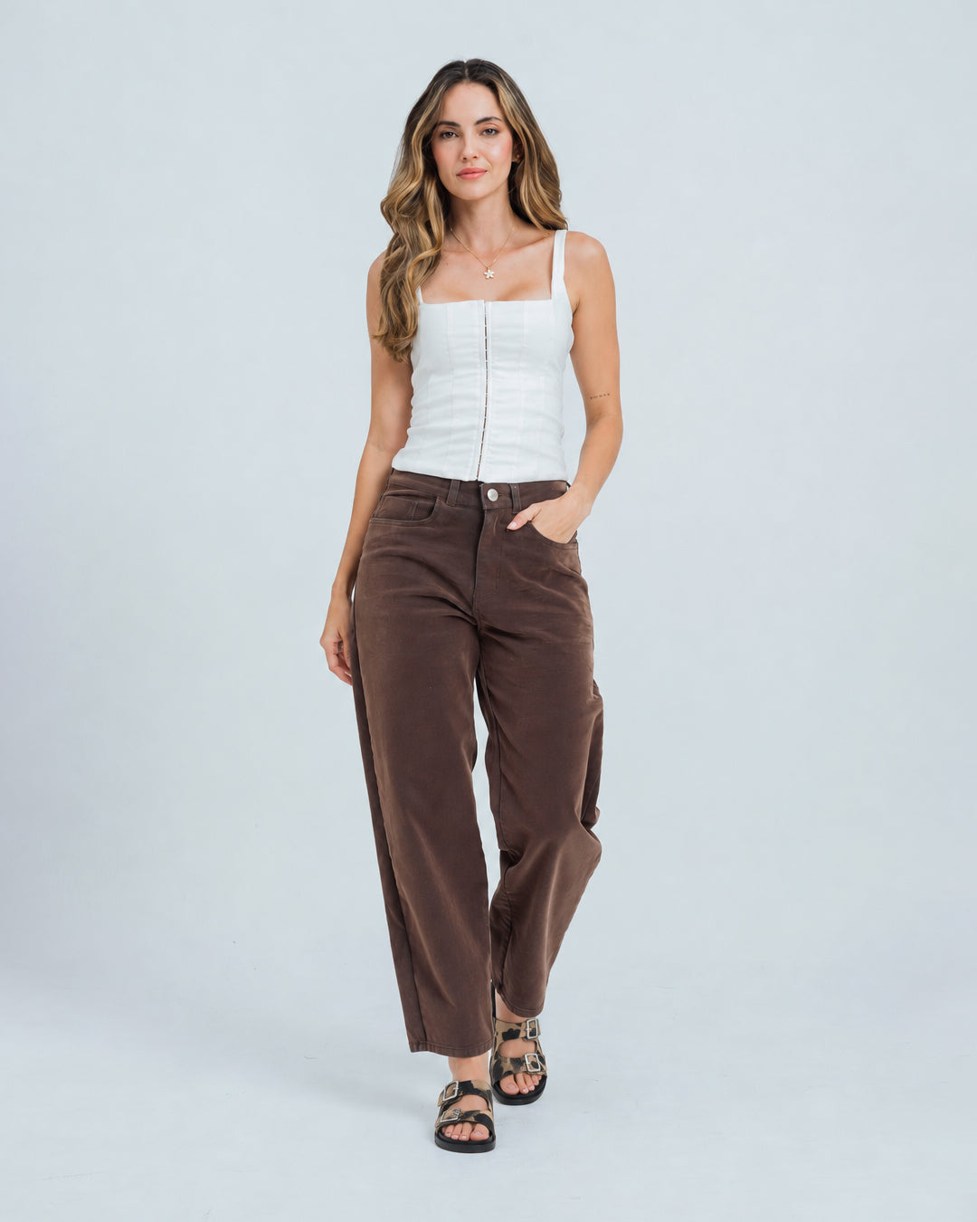 BLUSA AJUSTADA TIRAS ONA