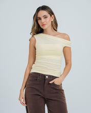 BLUSA AJUSTADA DE UN HOMBRO VYRA