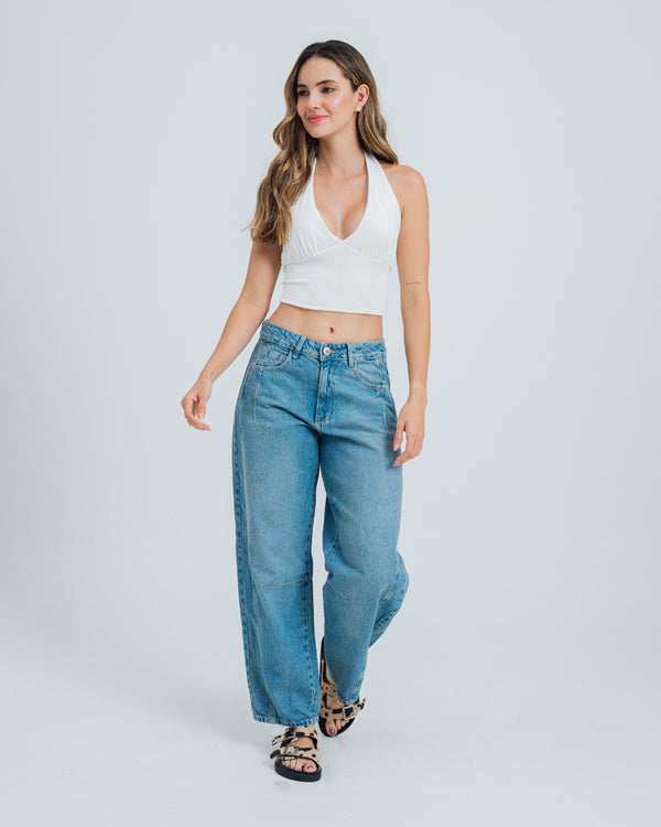BLUSA AJUSTADA CUELLO HALTER RINA