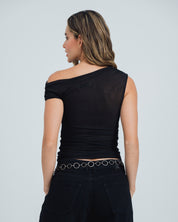BLUSA AJUSTADA DE UN HOMBRO KIRA