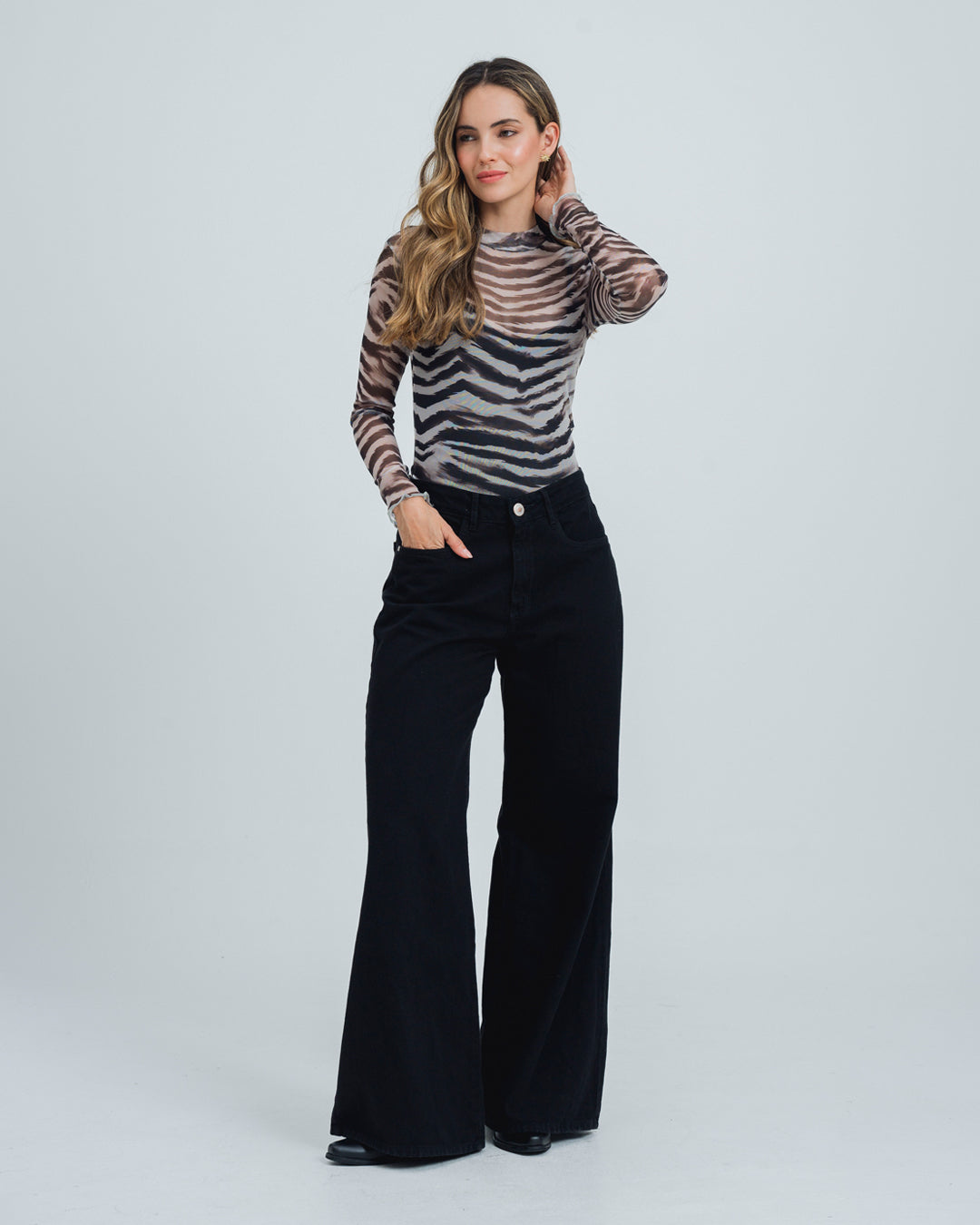 BLUSA AJUSTADA MANGA LARGA GINY