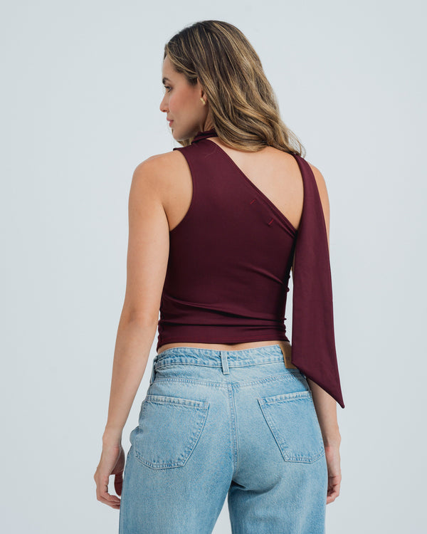 BLUSA AJUSTADA DE UN HOMBRO TEFF