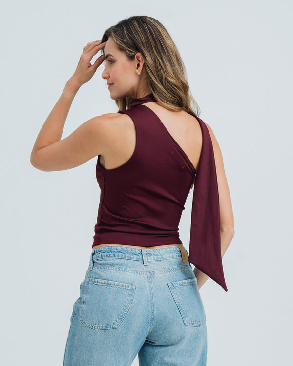 BLUSA AJUSTADA DE UN HOMBRO TEFF