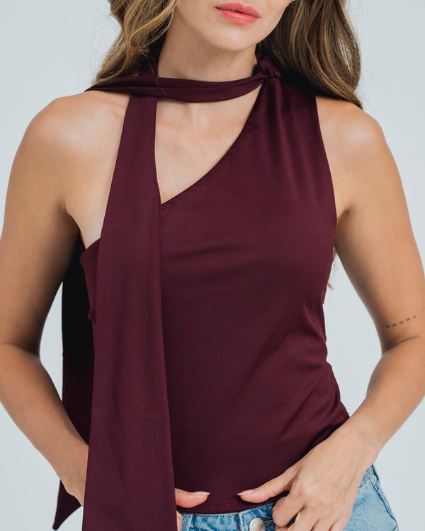 BLUSA AJUSTADA DE UN HOMBRO TEFF