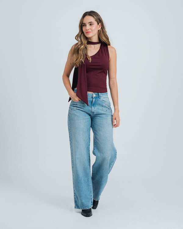 BLUSA AJUSTADA DE UN HOMBRO TEFF