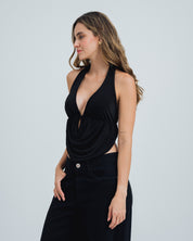 BLUSA SEMI AJUSTADA CUELLO HALTER AERA
