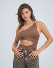 BODY TIRO BAJO SHOULDERLESS NERO