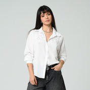 CAMISA REGULAR FIT MANGA LARGA FLOWERS