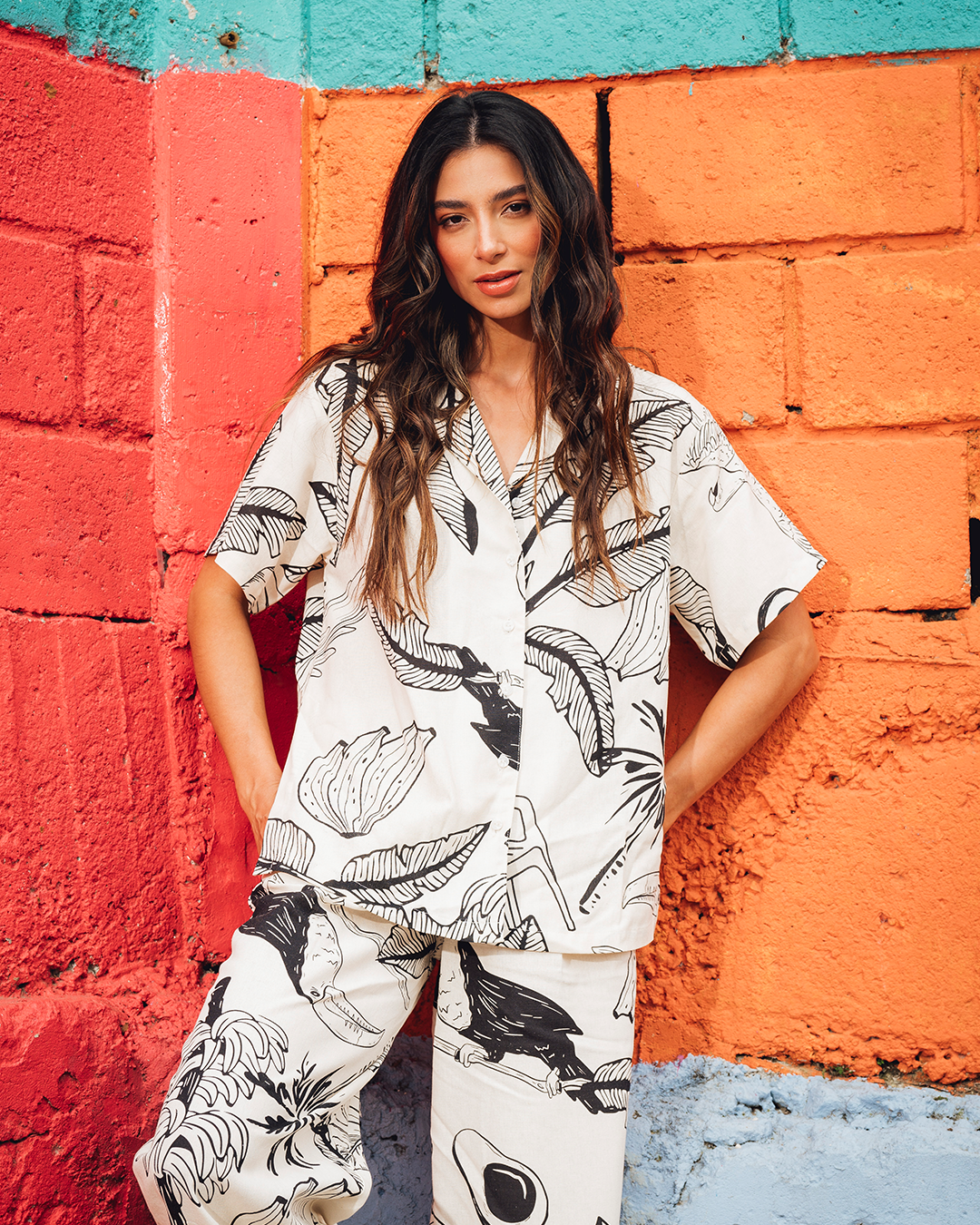 CAMISA AMPLIA LARGA MANGA CORTA TROPIK