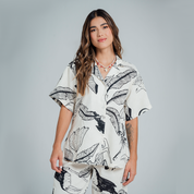 CAMISA AMPLIA LARGA MANGA CORTA TROPIK