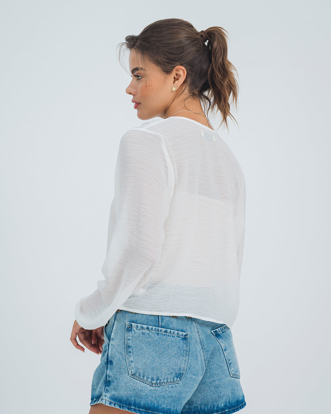 CAMISA AMPLIA LARGA MANGA LARGA AVELI