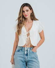 CAMISA SEMI AMPLIA MANGA CORTA LILI