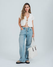 CAMISA SEMI AMPLIA MANGA CORTA LILI