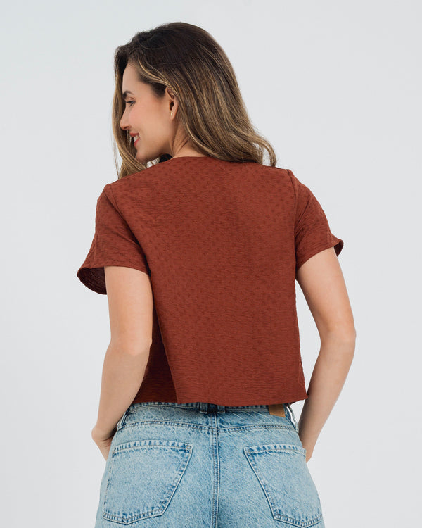 CAMISA SEMI AMPLIA MANGA CORTA NILDA