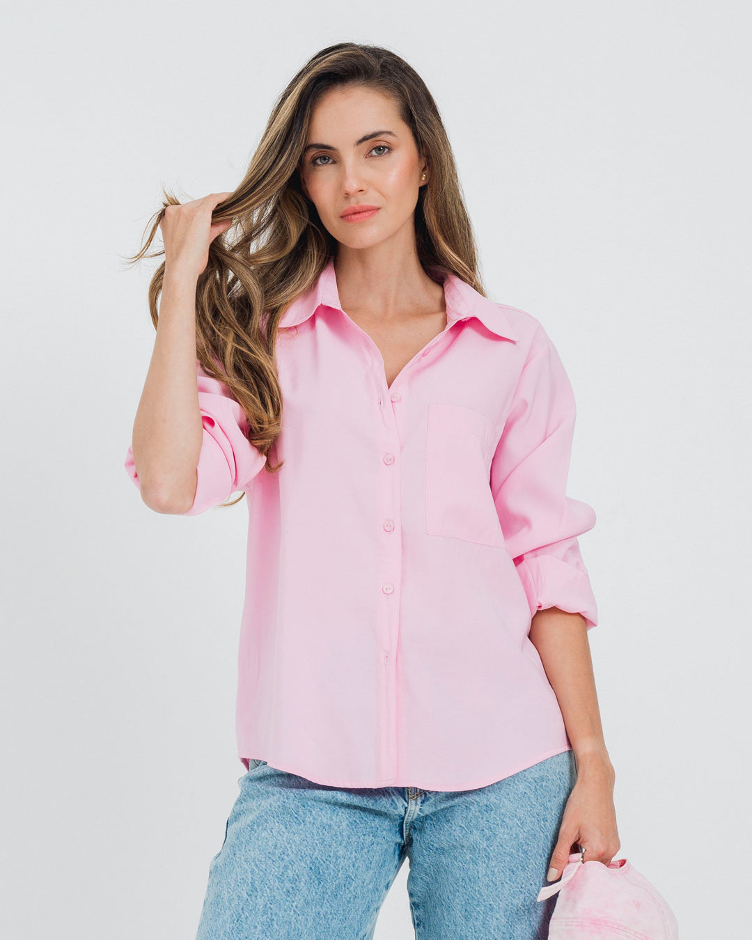 CAMISA AMPLIA MANGA LARGA LINA