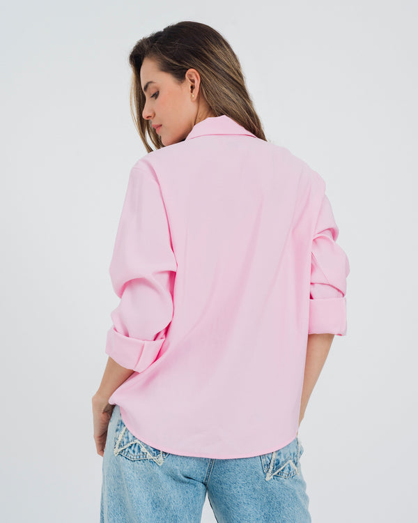 CAMISA AMPLIA MANGA LARGA LINA