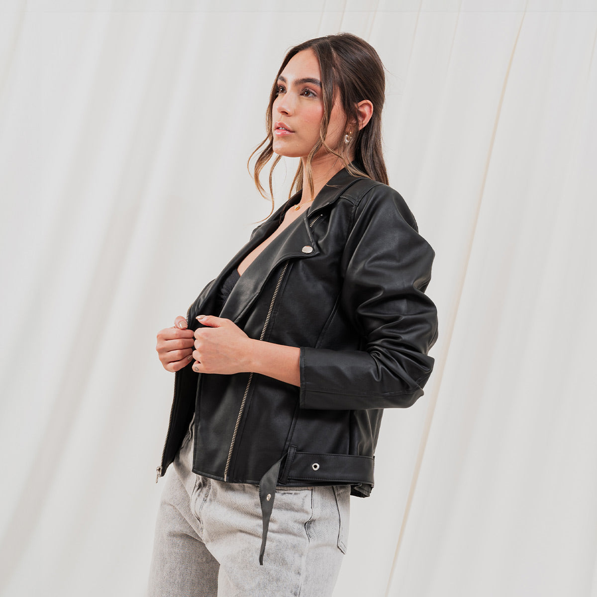 CHAQUETA BIKER LARGA BIKER