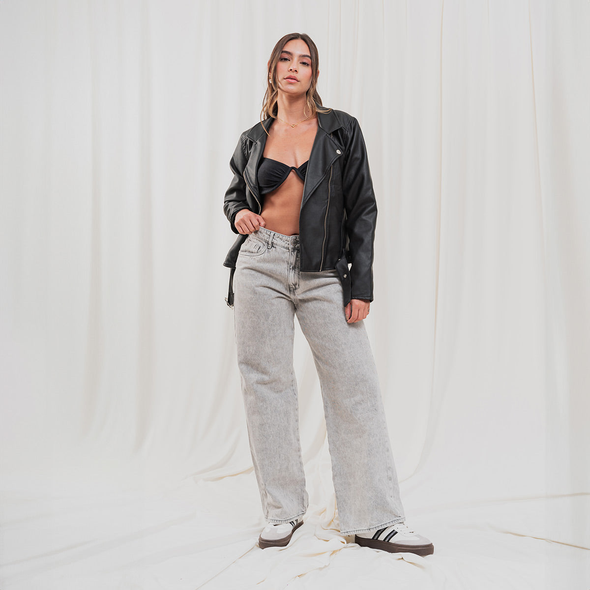 CHAQUETA BIKER LARGA BIKER