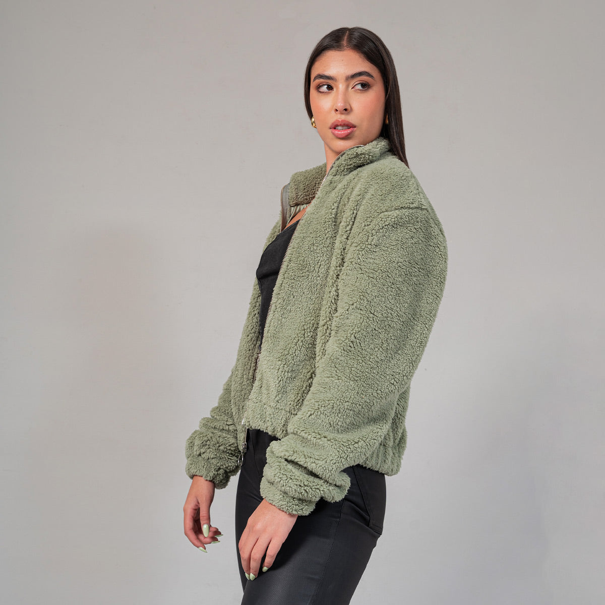 CHAQUETA BOMBER EFECTI