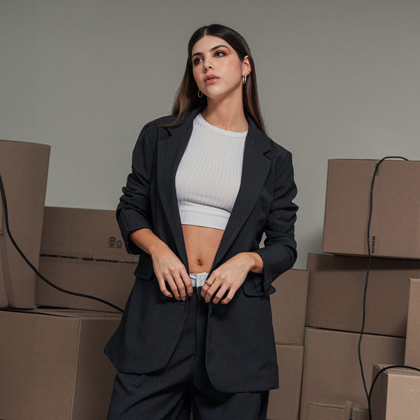 CHAQUETA BLAZER LARGA AVENTURA