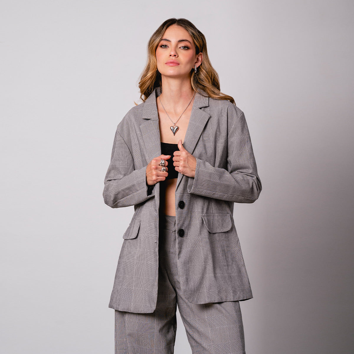 CHAQUETA BLAZER CUADRIS