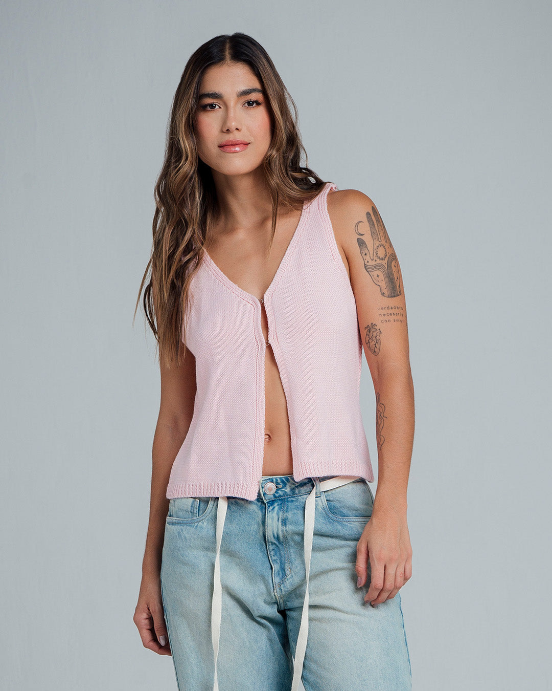 CHALECO TEJIDO MACARON